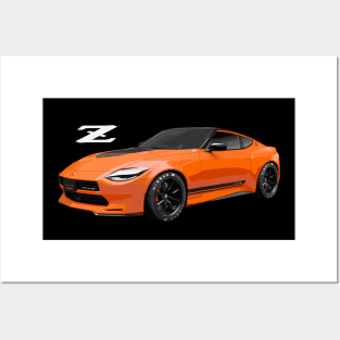 nissan Z Car z35 Fairlady proto 400 z orange Posters and Art